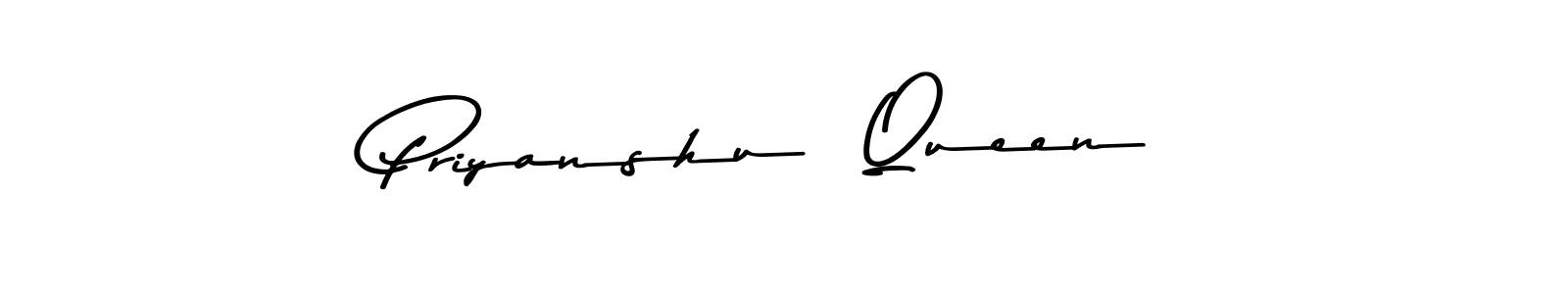 How to make Priyanshu  Queen name signature. Use Asem Kandis PERSONAL USE style for creating short signs online. This is the latest handwritten sign. Priyanshu  Queen signature style 9 images and pictures png