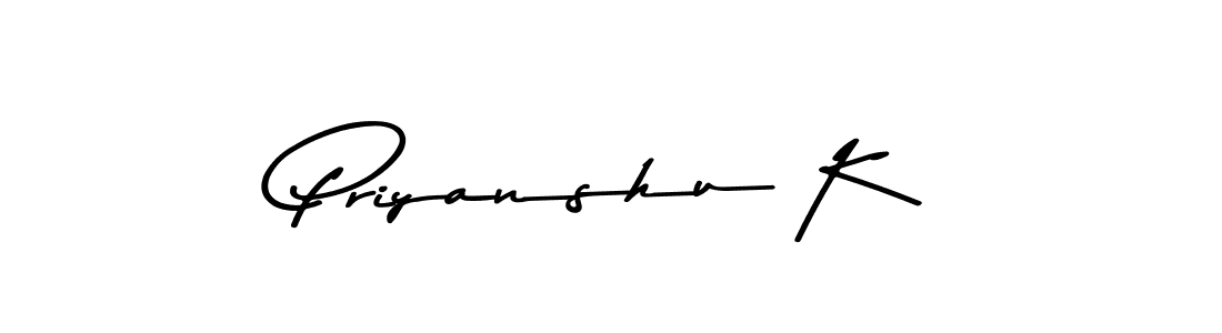 How to make Priyanshu K signature? Asem Kandis PERSONAL USE is a professional autograph style. Create handwritten signature for Priyanshu K name. Priyanshu K signature style 9 images and pictures png