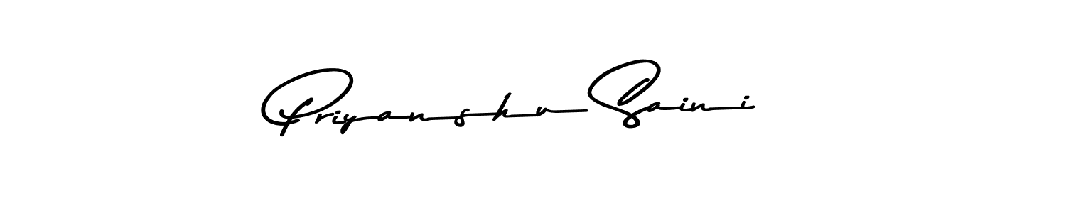 Create a beautiful signature design for name Priyanshu Saini. With this signature (Asem Kandis PERSONAL USE) fonts, you can make a handwritten signature for free. Priyanshu Saini signature style 9 images and pictures png