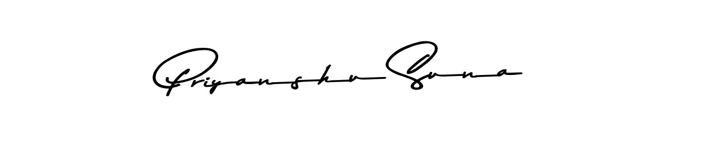 Create a beautiful signature design for name Priyanshu Suna. With this signature (Asem Kandis PERSONAL USE) fonts, you can make a handwritten signature for free. Priyanshu Suna signature style 9 images and pictures png
