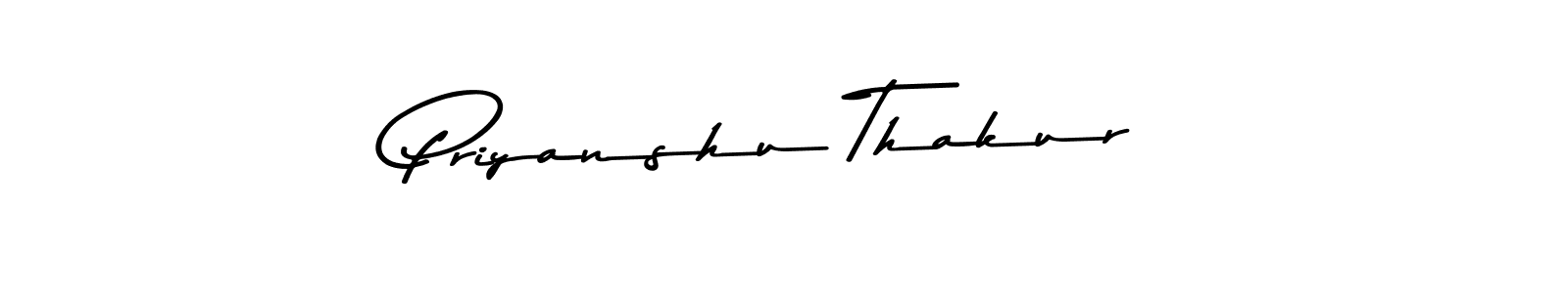 How to make Priyanshu Thakur name signature. Use Asem Kandis PERSONAL USE style for creating short signs online. This is the latest handwritten sign. Priyanshu Thakur signature style 9 images and pictures png