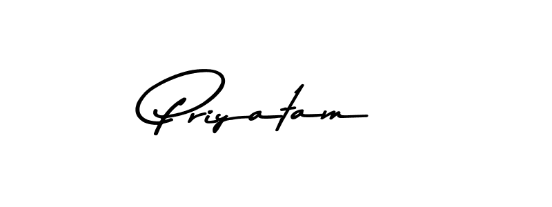 Create a beautiful signature design for name Priyatam. With this signature (Asem Kandis PERSONAL USE) fonts, you can make a handwritten signature for free. Priyatam signature style 9 images and pictures png