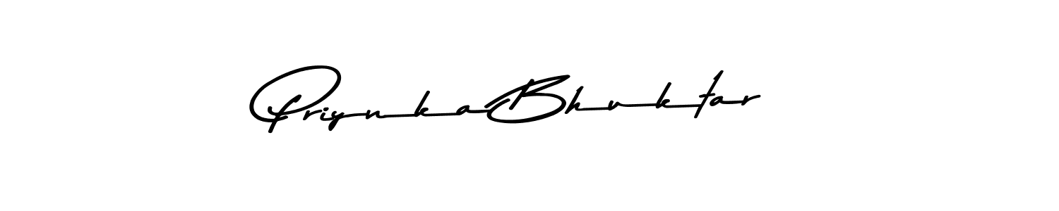 Asem Kandis PERSONAL USE is a professional signature style that is perfect for those who want to add a touch of class to their signature. It is also a great choice for those who want to make their signature more unique. Get Priynka Bhuktar name to fancy signature for free. Priynka Bhuktar signature style 9 images and pictures png