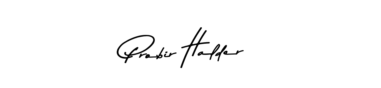 Create a beautiful signature design for name Probir Halder. With this signature (Asem Kandis PERSONAL USE) fonts, you can make a handwritten signature for free. Probir Halder signature style 9 images and pictures png