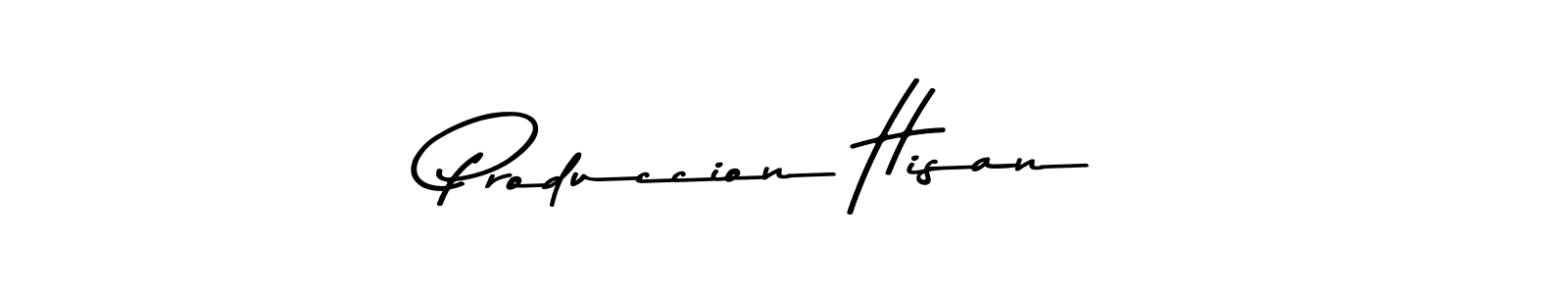 if you are searching for the best signature style for your name Produccion Hisan. so please give up your signature search. here we have designed multiple signature styles  using Asem Kandis PERSONAL USE. Produccion Hisan signature style 9 images and pictures png