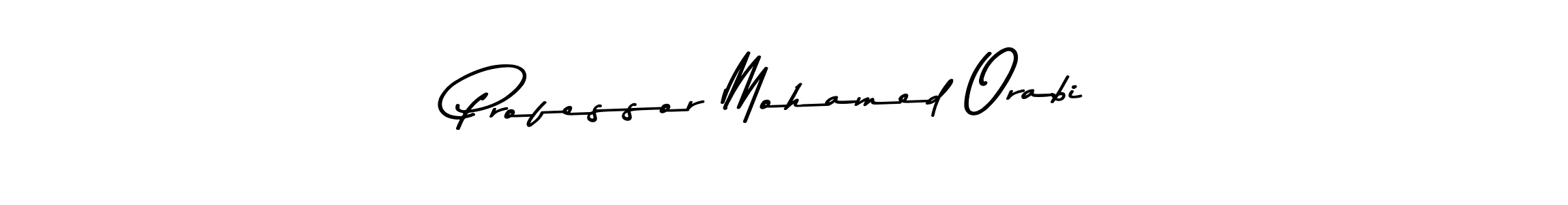 Create a beautiful signature design for name Professor Mohamed Orabi. With this signature (Asem Kandis PERSONAL USE) fonts, you can make a handwritten signature for free. Professor Mohamed Orabi signature style 9 images and pictures png