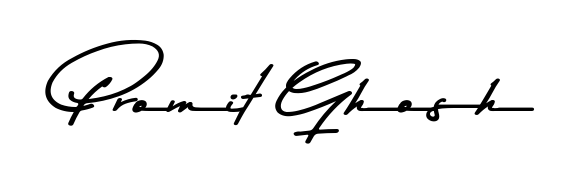 Enhance your business communications with Promit Ghosh signature in Asem Kandis PERSONAL USE lettering. Clean, modern, and universally compatible. Promit Ghosh signature style 9 images and pictures png