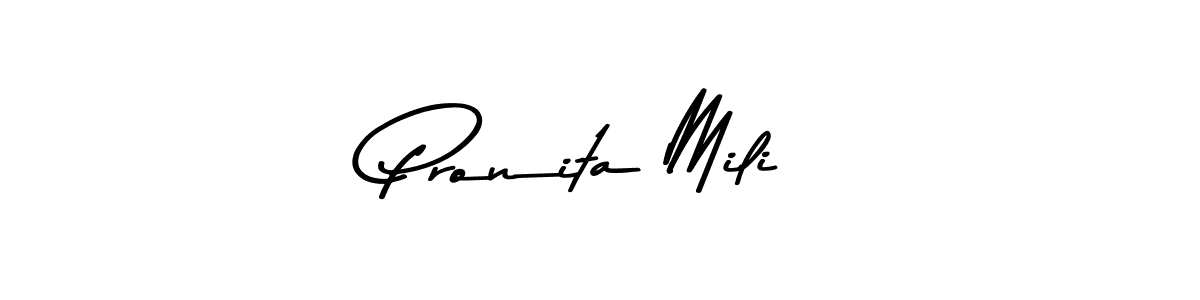 Make a beautiful signature design for name Pronita Mili. Use this online signature maker to create a handwritten signature for free. Pronita Mili signature style 9 images and pictures png