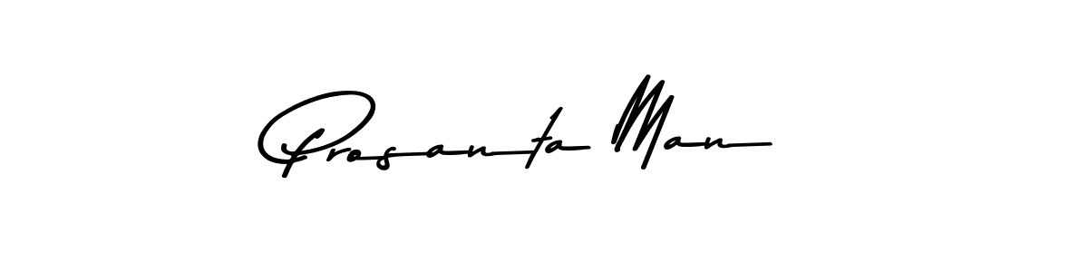 if you are searching for the best signature style for your name Prosanta Man. so please give up your signature search. here we have designed multiple signature styles  using Asem Kandis PERSONAL USE. Prosanta Man signature style 9 images and pictures png