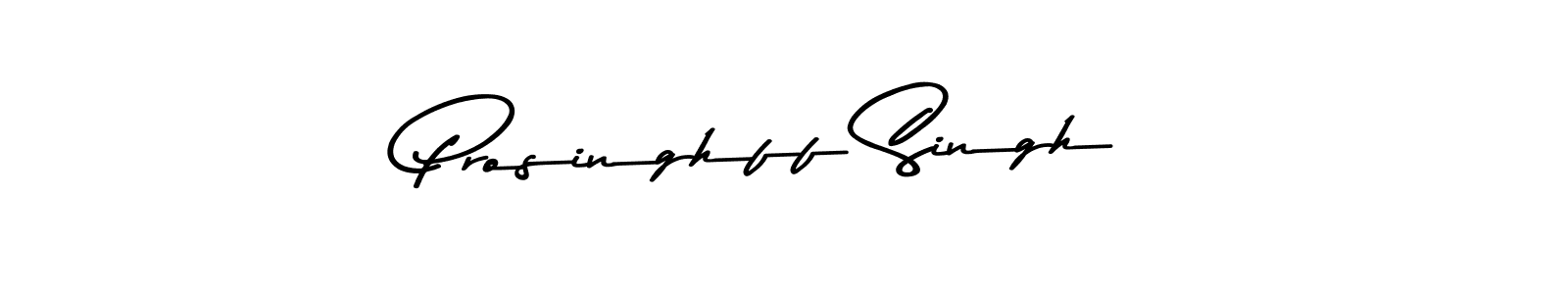 Design your own signature with our free online signature maker. With this signature software, you can create a handwritten (Asem Kandis PERSONAL USE) signature for name Prosinghff Singh. Prosinghff Singh signature style 9 images and pictures png