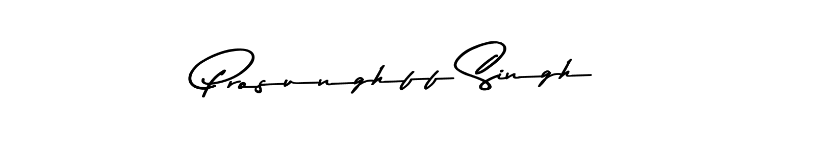 This is the best signature style for the Prosunghff Singh name. Also you like these signature font (Asem Kandis PERSONAL USE). Mix name signature. Prosunghff Singh signature style 9 images and pictures png