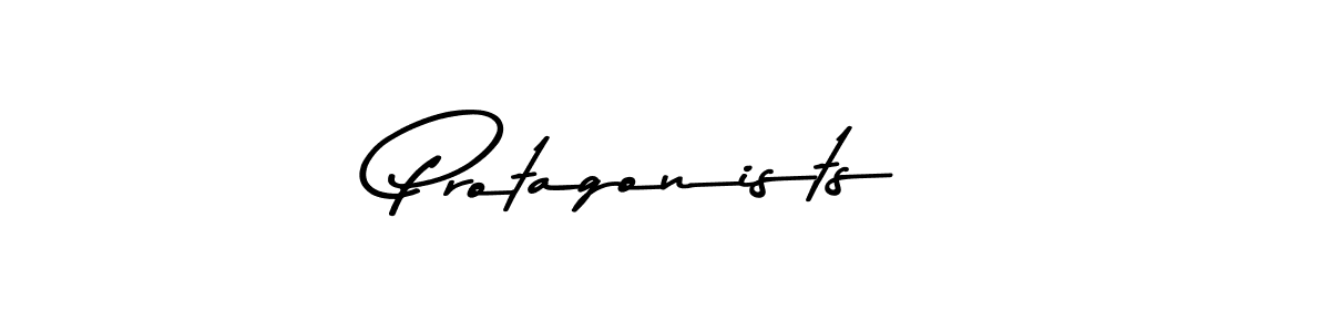 How to make Protagonists signature? Asem Kandis PERSONAL USE is a professional autograph style. Create handwritten signature for Protagonists name. Protagonists signature style 9 images and pictures png