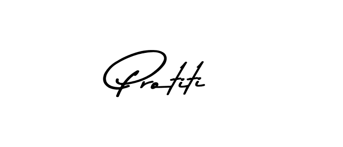 Design your own signature with our free online signature maker. With this signature software, you can create a handwritten (Asem Kandis PERSONAL USE) signature for name Protiti. Protiti signature style 9 images and pictures png