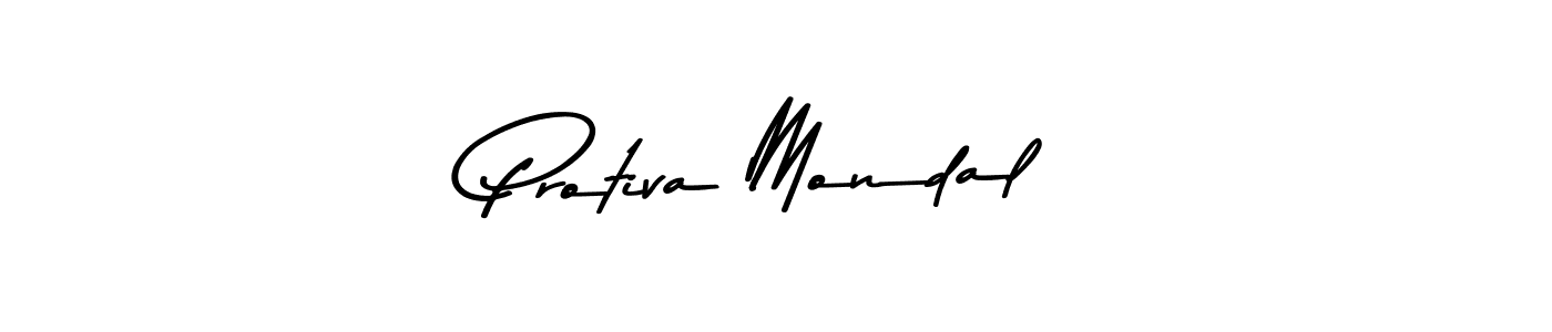 How to make Protiva Mondal name signature. Use Asem Kandis PERSONAL USE style for creating short signs online. This is the latest handwritten sign. Protiva Mondal signature style 9 images and pictures png