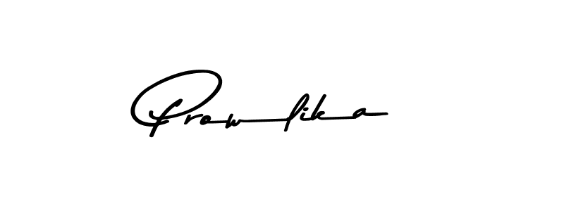Use a signature maker to create a handwritten signature online. With this signature software, you can design (Asem Kandis PERSONAL USE) your own signature for name Prowlika. Prowlika signature style 9 images and pictures png