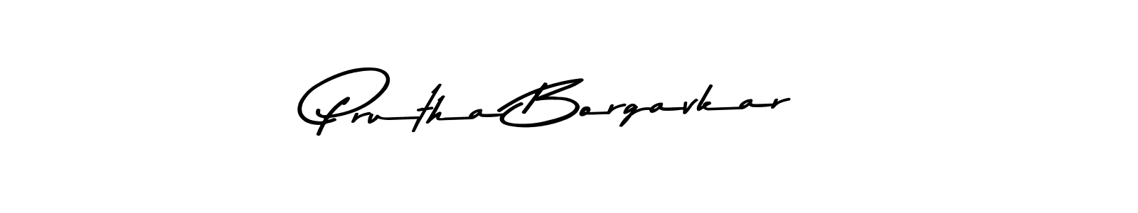 Make a beautiful signature design for name Prutha Borgavkar. Use this online signature maker to create a handwritten signature for free. Prutha Borgavkar signature style 9 images and pictures png