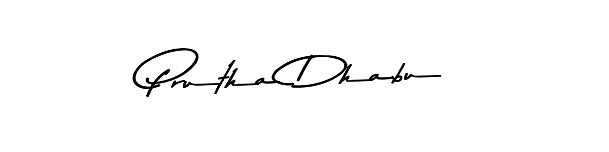 Make a beautiful signature design for name Prutha Dhabu. Use this online signature maker to create a handwritten signature for free. Prutha Dhabu signature style 9 images and pictures png
