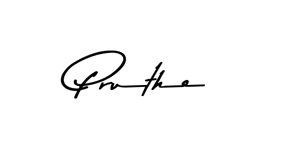 How to make Pruthe name signature. Use Asem Kandis PERSONAL USE style for creating short signs online. This is the latest handwritten sign. Pruthe signature style 9 images and pictures png