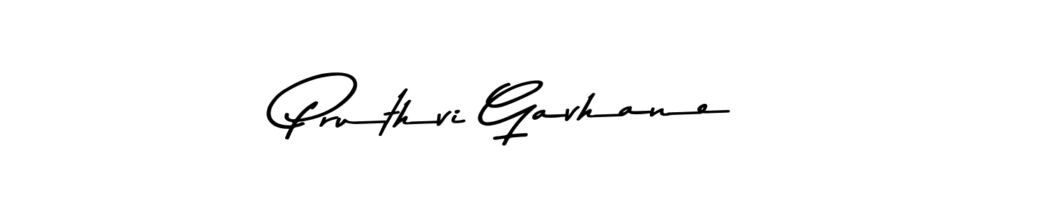 Make a beautiful signature design for name Pruthvi Gavhane. With this signature (Asem Kandis PERSONAL USE) style, you can create a handwritten signature for free. Pruthvi Gavhane signature style 9 images and pictures png