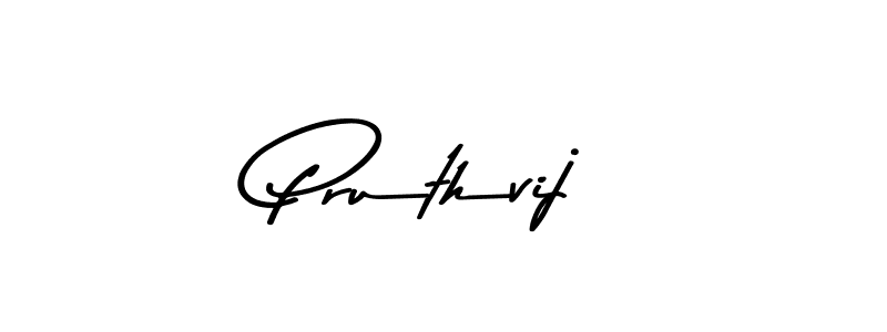 Create a beautiful signature design for name Pruthvij. With this signature (Asem Kandis PERSONAL USE) fonts, you can make a handwritten signature for free. Pruthvij signature style 9 images and pictures png