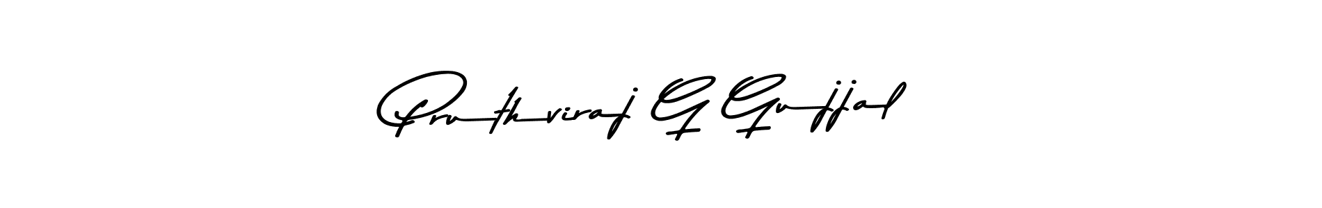 Also You can easily find your signature by using the search form. We will create Pruthviraj G Gujjal name handwritten signature images for you free of cost using Asem Kandis PERSONAL USE sign style. Pruthviraj G Gujjal signature style 9 images and pictures png