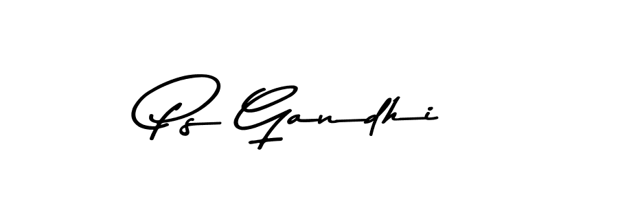 Design your own signature with our free online signature maker. With this signature software, you can create a handwritten (Asem Kandis PERSONAL USE) signature for name Ps Gandhi. Ps Gandhi signature style 9 images and pictures png