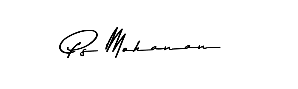 How to make Ps Mohanan signature? Asem Kandis PERSONAL USE is a professional autograph style. Create handwritten signature for Ps Mohanan name. Ps Mohanan signature style 9 images and pictures png