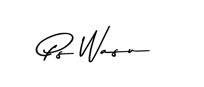Also You can easily find your signature by using the search form. We will create Ps Wasu name handwritten signature images for you free of cost using Asem Kandis PERSONAL USE sign style. Ps Wasu signature style 9 images and pictures png