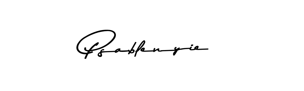 How to Draw Psablenyie signature style? Asem Kandis PERSONAL USE is a latest design signature styles for name Psablenyie. Psablenyie signature style 9 images and pictures png
