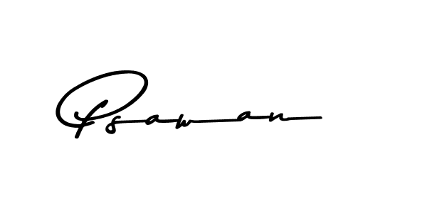 Make a beautiful signature design for name Psawan. With this signature (Asem Kandis PERSONAL USE) style, you can create a handwritten signature for free. Psawan signature style 9 images and pictures png