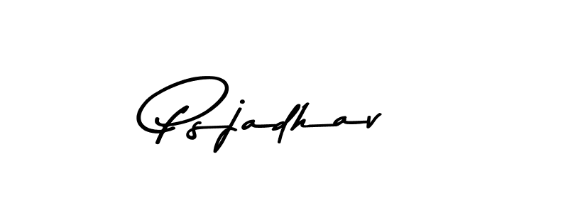 if you are searching for the best signature style for your name Psjadhav. so please give up your signature search. here we have designed multiple signature styles  using Asem Kandis PERSONAL USE. Psjadhav signature style 9 images and pictures png