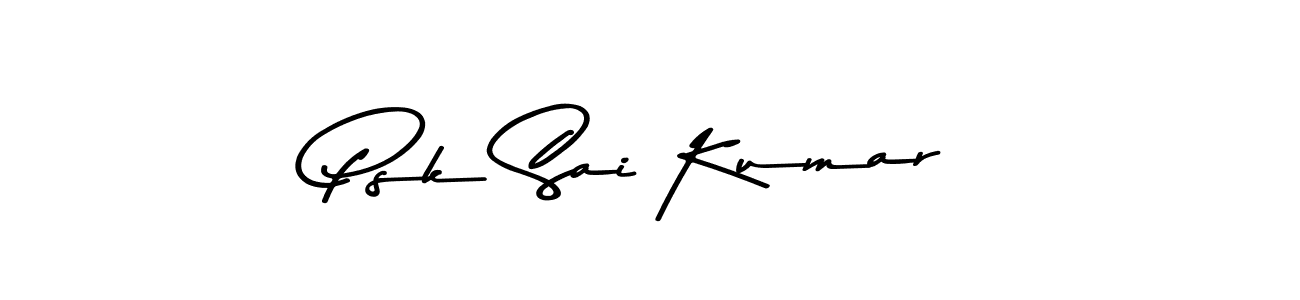 Design your own signature with our free online signature maker. With this signature software, you can create a handwritten (Asem Kandis PERSONAL USE) signature for name Psk Sai Kumar. Psk Sai Kumar signature style 9 images and pictures png