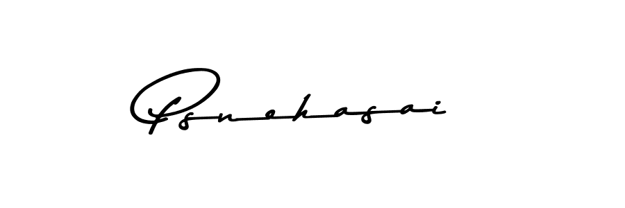 Use a signature maker to create a handwritten signature online. With this signature software, you can design (Asem Kandis PERSONAL USE) your own signature for name Psnehasai. Psnehasai signature style 9 images and pictures png