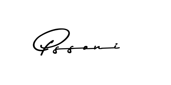 Asem Kandis PERSONAL USE is a professional signature style that is perfect for those who want to add a touch of class to their signature. It is also a great choice for those who want to make their signature more unique. Get Pssoni name to fancy signature for free. Pssoni signature style 9 images and pictures png