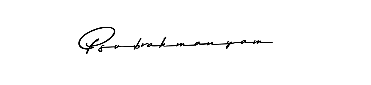 Make a beautiful signature design for name Psubrahmanyam. Use this online signature maker to create a handwritten signature for free. Psubrahmanyam signature style 9 images and pictures png