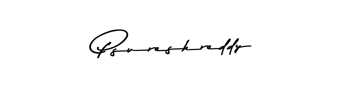 The best way (Asem Kandis PERSONAL USE) to make a short signature is to pick only two or three words in your name. The name Psureshreddy include a total of six letters. For converting this name. Psureshreddy signature style 9 images and pictures png
