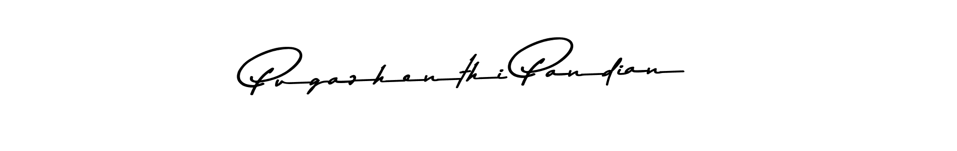 How to make Pugazhenthi Pandian name signature. Use Asem Kandis PERSONAL USE style for creating short signs online. This is the latest handwritten sign. Pugazhenthi Pandian signature style 9 images and pictures png