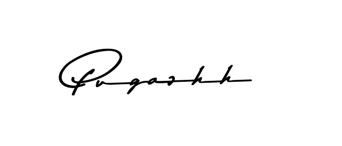 How to make Pugazhh name signature. Use Asem Kandis PERSONAL USE style for creating short signs online. This is the latest handwritten sign. Pugazhh signature style 9 images and pictures png