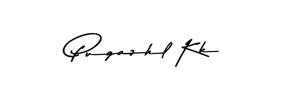 Create a beautiful signature design for name Pugazhl Kk. With this signature (Asem Kandis PERSONAL USE) fonts, you can make a handwritten signature for free. Pugazhl Kk signature style 9 images and pictures png