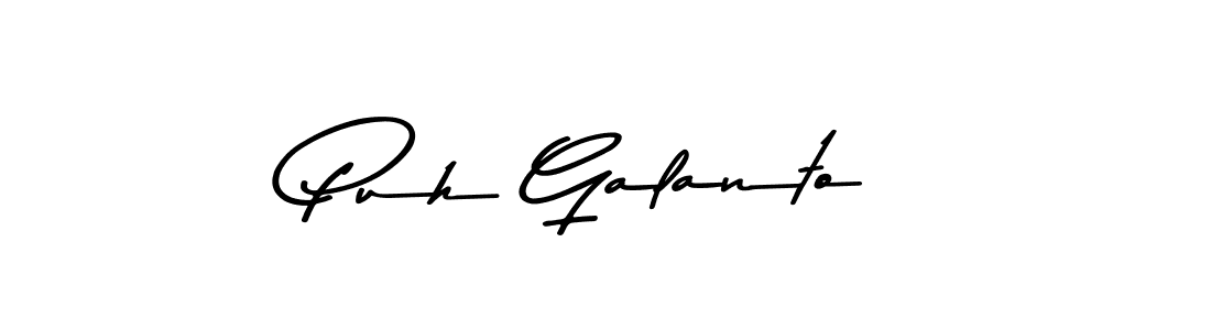 Use a signature maker to create a handwritten signature online. With this signature software, you can design (Asem Kandis PERSONAL USE) your own signature for name Puh Galanto. Puh Galanto signature style 9 images and pictures png