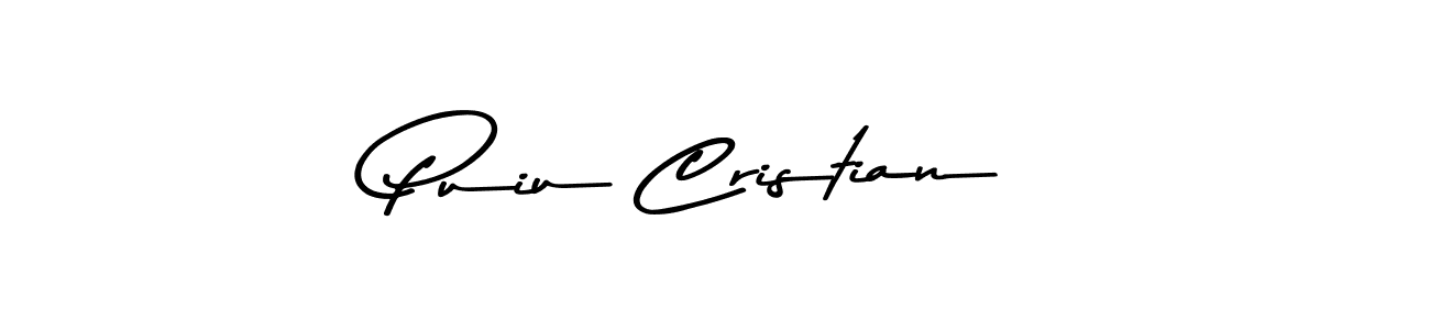 Make a beautiful signature design for name Puiu Cristian. With this signature (Asem Kandis PERSONAL USE) style, you can create a handwritten signature for free. Puiu Cristian signature style 9 images and pictures png