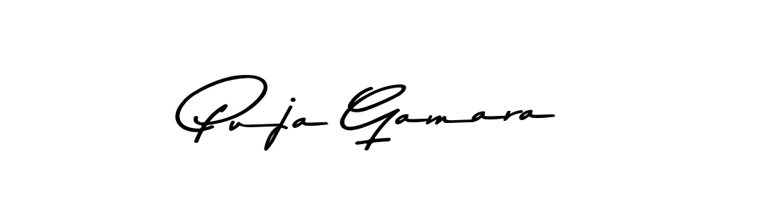 Create a beautiful signature design for name Puja Gamara. With this signature (Asem Kandis PERSONAL USE) fonts, you can make a handwritten signature for free. Puja Gamara signature style 9 images and pictures png