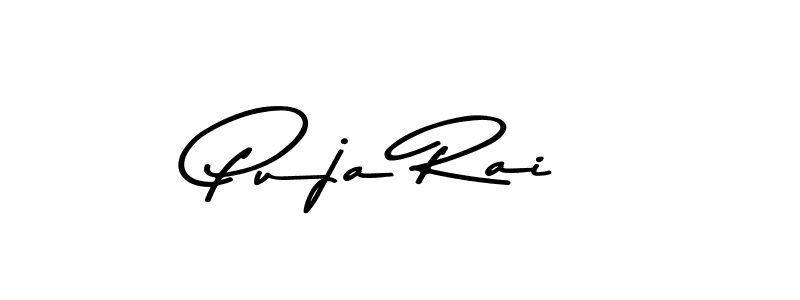 How to make Puja Rai name signature. Use Asem Kandis PERSONAL USE style for creating short signs online. This is the latest handwritten sign. Puja Rai signature style 9 images and pictures png