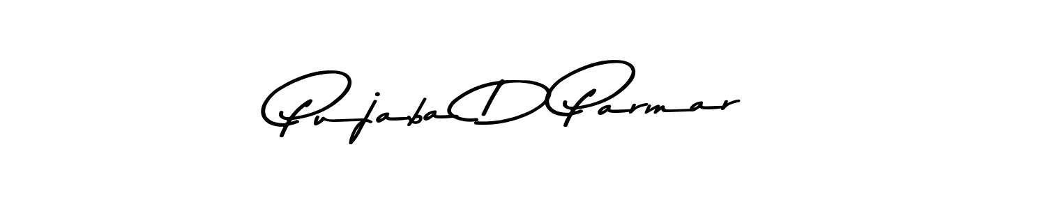 Use a signature maker to create a handwritten signature online. With this signature software, you can design (Asem Kandis PERSONAL USE) your own signature for name Pujaba D Parmar. Pujaba D Parmar signature style 9 images and pictures png
