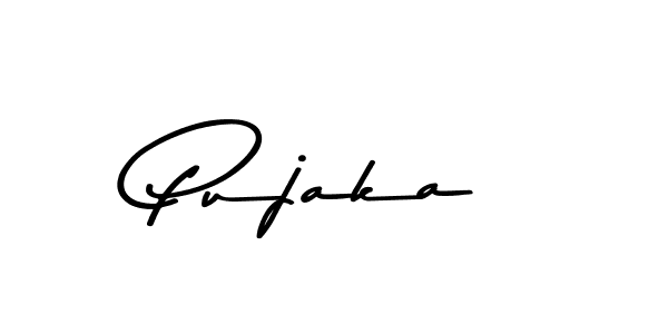 Design your own signature with our free online signature maker. With this signature software, you can create a handwritten (Asem Kandis PERSONAL USE) signature for name Pujaka. Pujaka signature style 9 images and pictures png