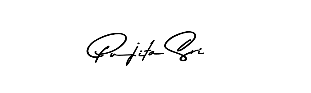 The best way (Asem Kandis PERSONAL USE) to make a short signature is to pick only two or three words in your name. The name Pujita Sri include a total of six letters. For converting this name. Pujita Sri signature style 9 images and pictures png