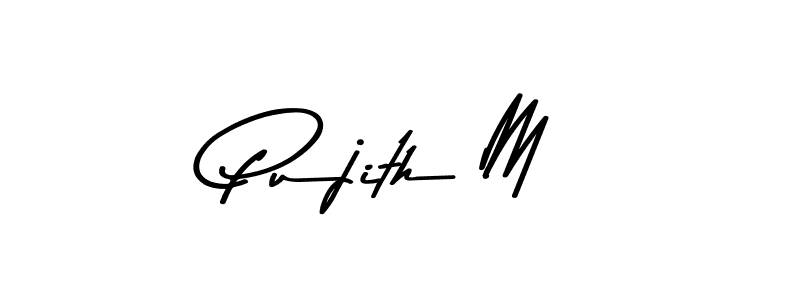 How to Draw Pujith M signature style? Asem Kandis PERSONAL USE is a latest design signature styles for name Pujith M. Pujith M signature style 9 images and pictures png