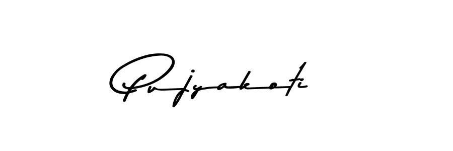 Make a beautiful signature design for name Pujyakoti. With this signature (Asem Kandis PERSONAL USE) style, you can create a handwritten signature for free. Pujyakoti signature style 9 images and pictures png