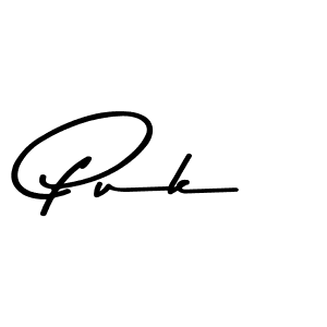 How to make Puk name signature. Use Asem Kandis PERSONAL USE style for creating short signs online. This is the latest handwritten sign. Puk signature style 9 images and pictures png