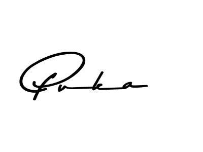 Design your own signature with our free online signature maker. With this signature software, you can create a handwritten (Asem Kandis PERSONAL USE) signature for name Puka. Puka signature style 9 images and pictures png